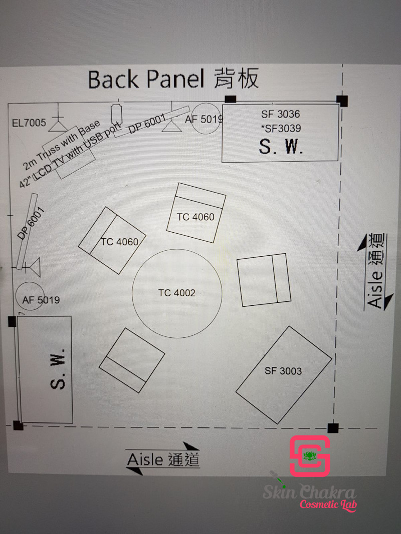 design the booth plan on paper