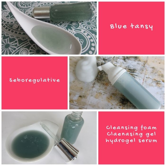 facial products with blue tansy blue tansy cleansing and serum