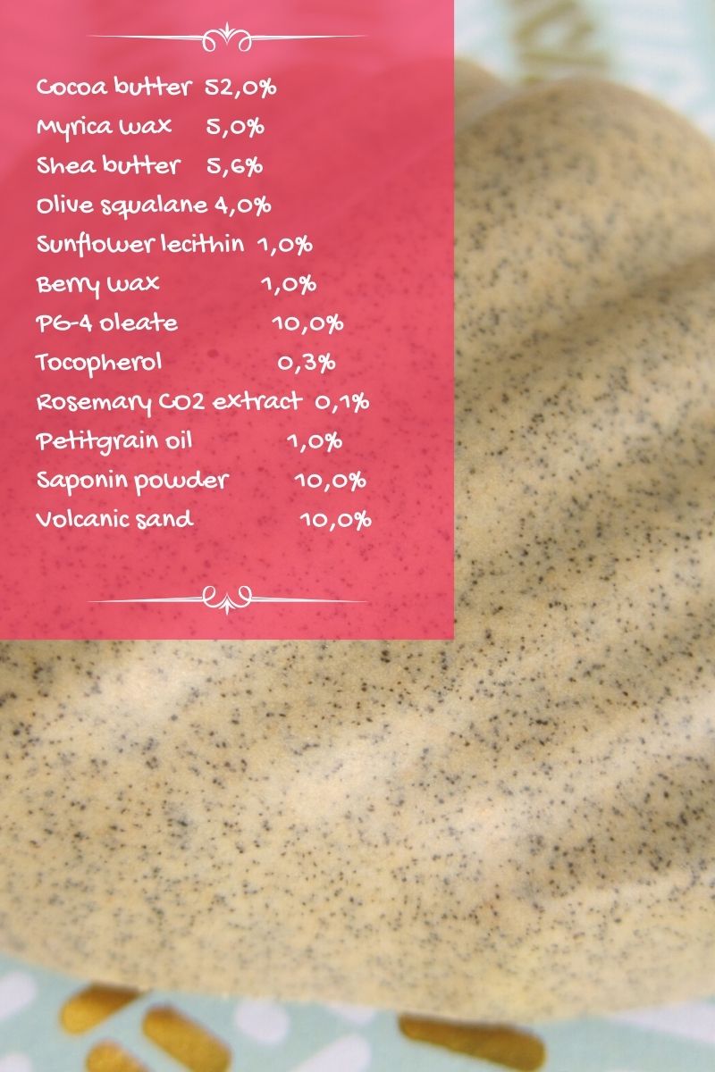 volcanic sand and saponin foot scrub saponin scrub bar formulation